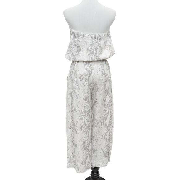 Vintage Havana Snakeskin Print Strapless Summer Pant Jumpsuit Size Medium - Picture 6 of 12